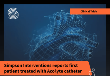 Simpson Interventions reports first patient treated with Acolyte catheter Simpson Interventions reports first patient treated with Acolyte catheter