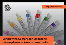 Varian wins CE Mark for Embozene microspheres in knee osteoarthritis Varian wins CE Mark for Embozene microspheres in knee osteoarthritis